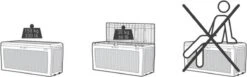 Keter Samoa Opbergbox - 270 L - 117x45x57 Cm - Grafiet -Tuin- En Buitengereedschapswinkels 1200x374