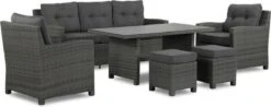 New Castle Stoel-bank Dining Loungeset 6-delig Antraciet -Tuin- En Buitengereedschapswinkels 1200x475