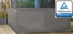 Weersbestendige Beschermhoes Loungeset / Tuinset (met Hoge Tafel) | 260 X 260 X 95 Cm | Premium | Waterproof | TÜV Rheinland Gecertificeerd | Hoes Voor Tuin | Waterdicht | Solution Dyed (verkleuring Onmogelijk) | Grijs / Antraciet -Tuin- En Buitengereedschapswinkels 1200x559