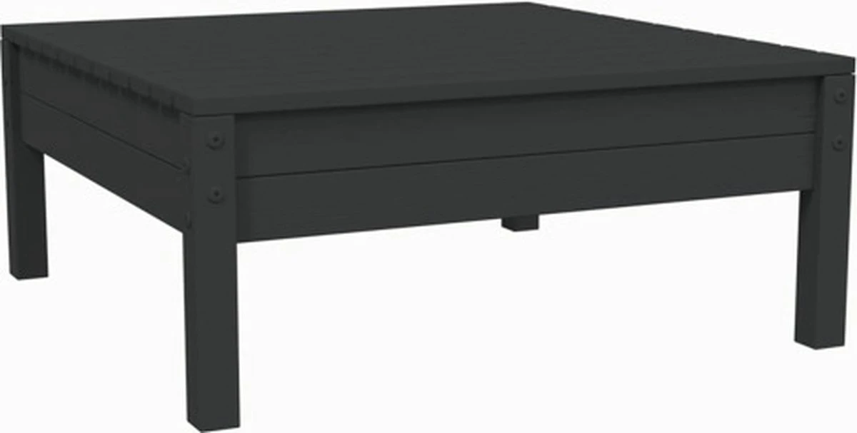 VidaXL 3-delige Loungeset Met Kussens Massief Grenenhout Zwart 13 VidaXL 3-delige Loungeset Met Kussens Massief Grenenhout Zwart - Afbeelding 13