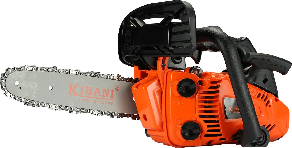 Kibani Kettingzaag Benzine - 25.4 Cc / 1 Pk 2-takt Motor - Incl. Extra Ketting - Zwaardlengte 25 Cm / 10 Inch – Easy-Startsysteem - Snoeizaag 2 Kibani Kettingzaag Benzine - 25.4 Cc / 1 Pk 2-takt Motor - Incl. Extra Ketting - Zwaardlengte 25 Cm / 10 Inch – Easy-Startsysteem - Snoeizaag - Afbeelding 2