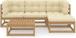 VidaXL 5-delige Loungeset Met Kussens Massief Grenenhout -Tuin- En Buitengereedschapswinkels 1200x611