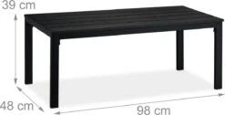 Relaxdays Tuintafel Rechthoek - Lage Buitentafel - Metalen Balkontafel - Eettafel Buiten -Tuin- En Buitengereedschapswinkels 1200x612