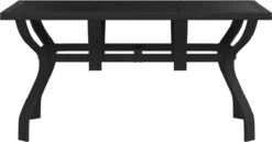 Prolenta Premium - Tuintafel 140x70x70 Cm Staal En Glas Zwart -Tuin- En Buitengereedschapswinkels 1200x625