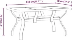 Prolenta Premium - Tuintafel 140x70x70 Cm Staal En Glas Zwart -Tuin- En Buitengereedschapswinkels 1200x675 9
