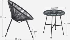 Songmics Balkonmeubilair, Tuinmeubelset, Set Van 3, Zitgroep, Terrasmeubilair, Glazen Tafelblad, 2 Stoelen, Voor Binnen En Buiten, Voor Patio, Tuin, Balkon, Buiten, Zwart GGF013B02 -Tuin- En Buitengereedschapswinkels 1200x684 2