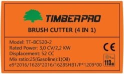 TIMBERPRO - Bosmaaier 2-in-1 - Benzine - Draad En Mes - 52 Cm³ - 3,0 PK. -Tuin- En Buitengereedschapswinkels 1200x721 4