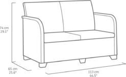 Keter Tuinbank 2-zits Rosalie Grafietkleurig -Tuin- En Buitengereedschapswinkels 1200x728