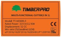 TIMBERPRO - 5-in-1 – Multitool – Benzine - Kettingzaag - Bosmaaier -Kantenmaaier - Haagschaar - Verlengstuk - 52 Cc. -Tuin- En Buitengereedschapswinkels 1200x729 3