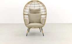 Lola Egg Relaxstoel - Natural Sand - Mand Stoel -Tuin- En Buitengereedschapswinkels 1200x730