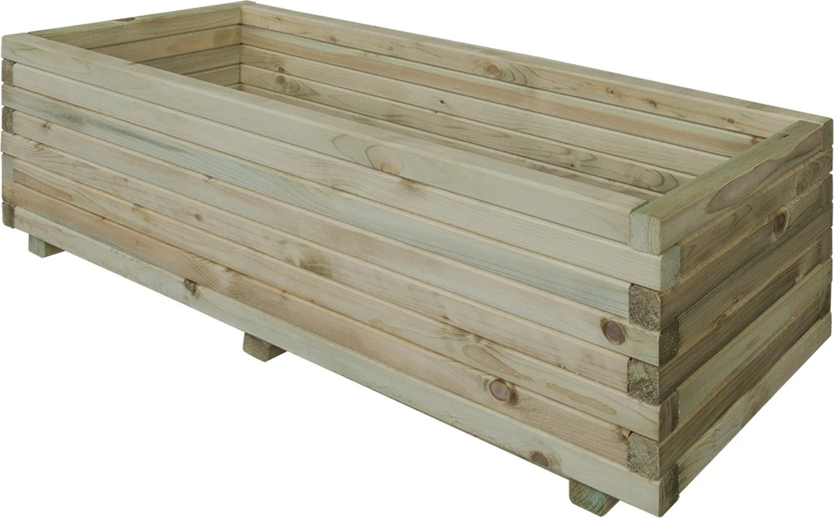 Intergard Houten Bloembakken Plantenbakken Rechthoek 80x40x35cm 4 Intergard Houten Bloembakken Plantenbakken Rechthoek 80x40x35cm - Afbeelding 4