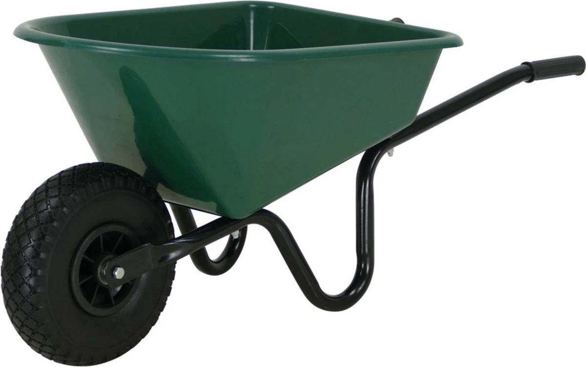 MM Eurotool Kinderkruiwagen Metaal Met Kunststof Bak - Groen 1 MM Eurotool Kinderkruiwagen Metaal Met Kunststof Bak - Groen