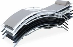 Alice's Garden Louisa Ligstoelen - Aluminium/Textileen - 1,67 M - Antraciet/Grijs -Tuin- En Buitengereedschapswinkels 1200x780