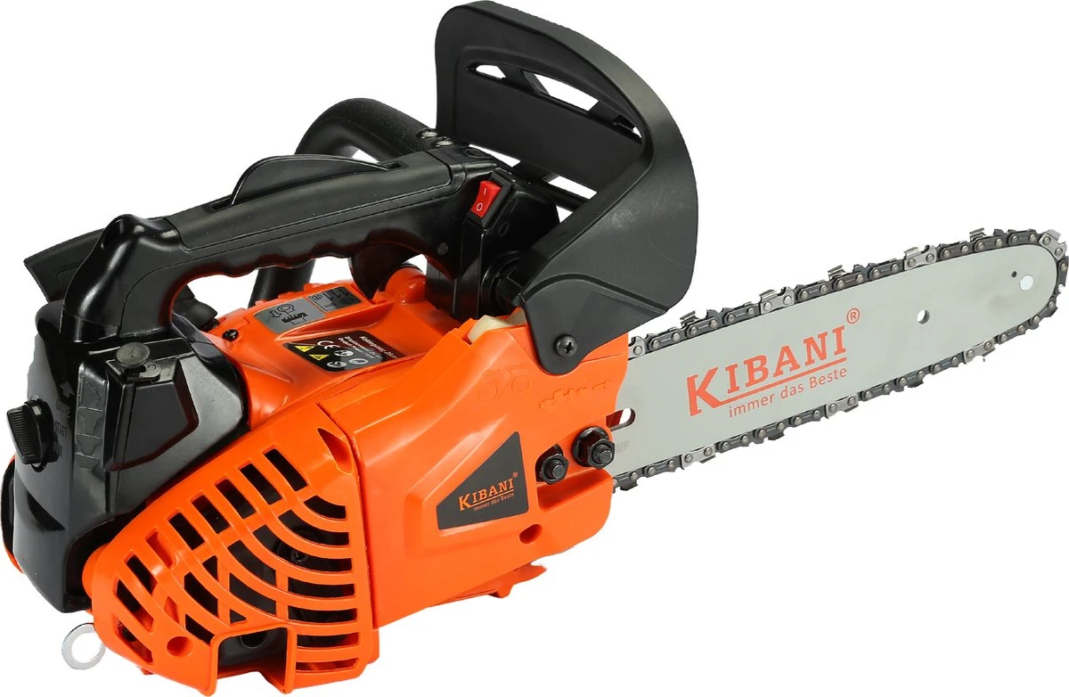 Kibani Kettingzaag Benzine - 25.4 Cc / 1 Pk 2-takt Motor - Incl. Extra Ketting - Zwaardlengte 25 Cm / 10 Inch – Easy-Startsysteem - Snoeizaag 10 Kibani Kettingzaag Benzine - 25.4 Cc / 1 Pk 2-takt Motor - Incl. Extra Ketting - Zwaardlengte 25 Cm / 10 Inch – Easy-Startsysteem - Snoeizaag - Afbeelding 10
