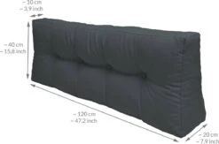 Beautissu Eco Elements Palletkussen – Rugkussen 120x40x15 Cm Voor Palletbank - Kussen Graphiet Grijs - Palletkussens In Matraskussen Kwaliteit -Tuin- En Buitengereedschapswinkels 1200x790 4