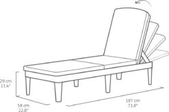 Allibert Jaipur Ligbed - 58x187,5x29 Cm - Grafiet -Tuin- En Buitengereedschapswinkels 1200x796