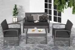 Casaria Polyrattan Loungeset – 2 Stoelen 1 Bank 1 Tafel - Antraciet -Tuin- En Buitengereedschapswinkels 1200x798 4