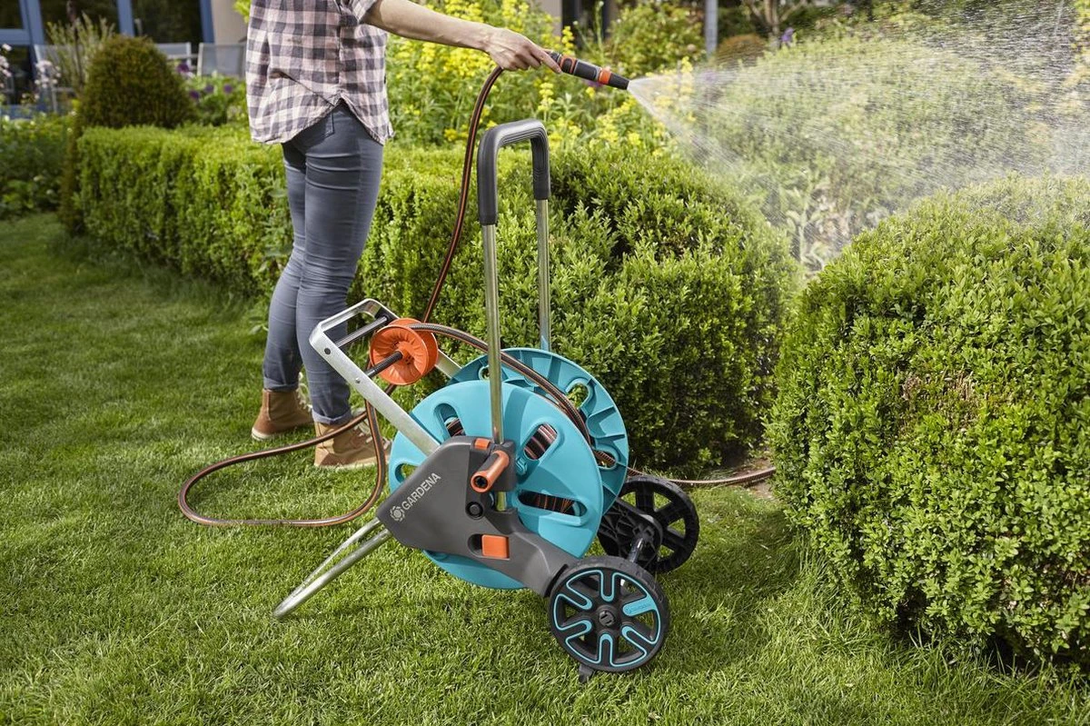 GARDENA AquaRoll M Easy Set - Slangwagen - Maximaal 60 M Opbergcapaciteit 3 GARDENA AquaRoll M Easy Set - Slangwagen - Maximaal 60 M Opbergcapaciteit - Afbeelding 3