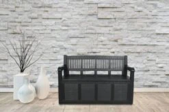 Merkloos Opbergbank Van Kunststof | 130 X 60 Cm | Antraciet -Tuin- En Buitengereedschapswinkels 1200x799 29