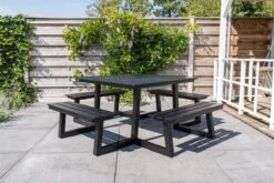 MaximaVida Vierkante Aluminium Picknicktafel Dex 215 Cm Zwart - Lage Instap 9 MaximaVida Vierkante Aluminium Picknicktafel Dex 215 Cm Zwart - Lage Instap -Tuin- En Buitengereedschapswinkels 1200x800 141