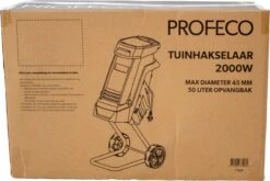 Profeco Stille Hakselaar 2000W - Tuinhakselaar - Versnipperaar Voor 45mm Takdikte - Incl. 50 Liter Opvangzak En Veilige Duwstok -Tuin- En Buitengereedschapswinkels 1200x800 252