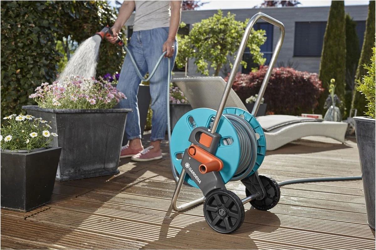 GARDENA - AquaRoll CleverRoll S Set Slangenwagen - Incl. 20 M Slang - Maximaal 40 M Opbergcapaciteit 3 GARDENA - AquaRoll CleverRoll S Set Slangenwagen - Incl. 20 M Slang - Maximaal 40 M Opbergcapaciteit - Afbeelding 3
