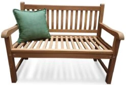Merkloos TIERRA | Tuinbank Van Teak Comfort Plus + | 150 Cm - 3-Persoons / 3-Zits | Naturel / Original | BONANY Luxe | Geschuurd & Olie Op Waterbasis | Klassiek & Traditioneel | Stevig | Tuinzetel | Bank Voor Tuin -Tuin- En Buitengereedschapswinkels 1200x809