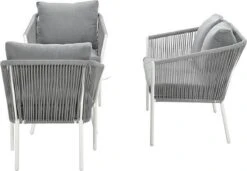 Garden Impressions Fleurie Loungeset 4-delig - Rope - Mat Wit/ Licht Grijs -Tuin- En Buitengereedschapswinkels 1200x830