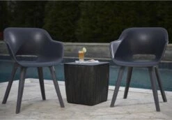 Allibert Akola Tuinstoelen - 2 Stuks -56,5x55x80cm - Donkergrijs -Tuin- En Buitengereedschapswinkels 1200x835