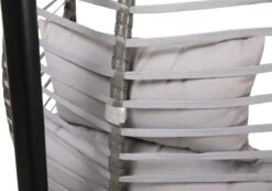 Pro Garden Lowander Hangstoel Egg 191x126x126- Schommelstoel Met Rattan Cocoon En Robuust Stalen Standaard Incl. Kussens - Volledig Inklapbaar - Lichtgrijs -Tuin- En Buitengereedschapswinkels 1200x840