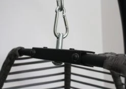 Pro Garden Lowander Hangstoel Egg 191x126x126- Schommelstoel Met Rattan Cocoon En Robuust Stalen Standaard Incl. Kussens - Volledig Inklapbaar - Lichtgrijs -Tuin- En Buitengereedschapswinkels 1200x855