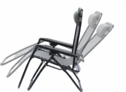 Alice's Garden Campingstoel PATRICK - Set Van 2 - Opvouwbaar - Verstelbaar - Grijs -Tuin- En Buitengereedschapswinkels 1200x877