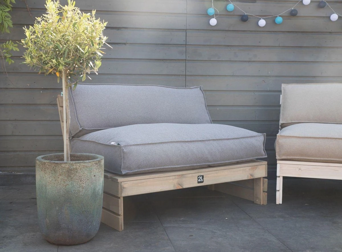 2L Home & Garden Rugkussen Metro Lounge Grijs - 120 X 40cm 5 2L Home & Garden Rugkussen Metro Lounge Grijs - 120 X 40cm - Afbeelding 5