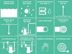 VONROC Dompelpomp/Waterpomp 300W - 6500l/h - Voor Schoon En Licht Vervuild Water - Met Vlotter -Tuin- En Buitengereedschapswinkels 1200x897 3