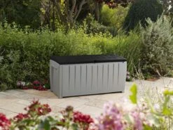 Keter Novel Opbergbox - 340L - 124x55x62.5cm - Grijs -Tuin- En Buitengereedschapswinkels 1200x899 10