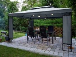 Casaria Paviljoen Lorca 3x3m - UV-bescherming 50+ Metaal - Antraciet -Tuin- En Buitengereedschapswinkels 1200x900 22