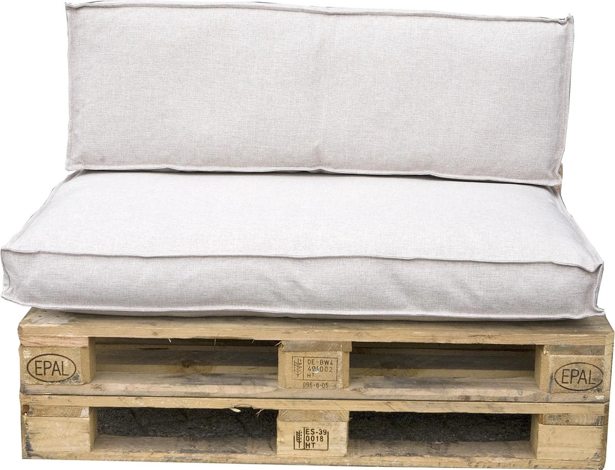 In The Mood Collection Mick Palletkussens - L120 X B80/40 X H12 Cm - Beige 2 In The Mood Collection Mick Palletkussens - L120 X B80/40 X H12 Cm - Beige - Afbeelding 2