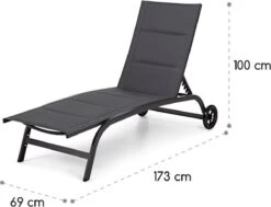 Blumfeldt Limala Tuinstoel - Ligstoel - Relaxstoel - Rugleuning In 6 Standen Verstelbaar - 2 Vielen - Draagkracht: Max. 150 Kg -Tuin- En Buitengereedschapswinkels 1200x918