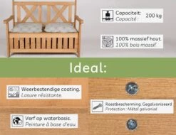 Needs&wants® Houten Tuinbank Met Opbergruimte, 2-zits Kistbank Houten Klassieke Bank Opslag, Grote Tuinopbergbank Van Massief Hout Weerbestendig Voor Buiten Tuin, Balkon, Terras, 115x61x85 Cm, Donker-bruin -Tuin- En Buitengereedschapswinkels 1200x922 4