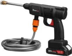 Merkloos Elektrische Accu-Hogedrukreiniger - 1.2mpa - Multifunctioneel Mondstuk - Draagbaar Oplaadbaar Snoerloos - Reinigingsspuitpistool - Met Rijke Accessoires - Voor Auto, Tuin, Terras, Raam - Zwart -Tuin- En Buitengereedschapswinkels 1200x935 4