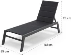 Blumfeldt Renazzo Lounge Ligstoel - Ligbed Voor De Tuin - Aluminium Tuinstoel - 6 Standen - Waterafstotend - Bekleding Van 70 % Pvc En 30 % Polyetheen - Zwart 11 Blumfeldt Renazzo Lounge Ligstoel - Ligbed Voor De Tuin - Aluminium Tuinstoel - 6 Standen - Waterafstotend - Bekleding Van 70 % Pvc En 30 % Polyetheen - Zwart -Tuin- En Buitengereedschapswinkels 1200x940