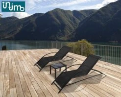 Intimo Ligbeddenset + Tafel - Zwart - 163x60x65/45x45x40 -Tuin- En Buitengereedschapswinkels 1200x960 8