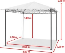 Tuinpaviljoen 3x3 M Waterdicht Paviljoen Met 4 Zijwanden Tuintent Ca. 180 G/m² Dakzeil In Crème Partytent -Tuin- En Buitengereedschapswinkels 1200x980 2