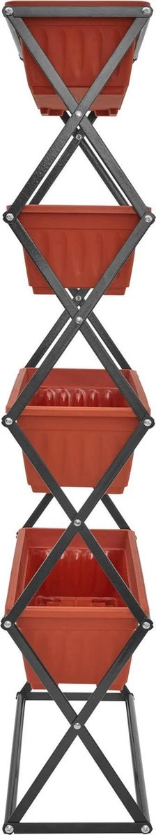 Tectake - Verticaal Plantenrek Met 4 Bakken - 403445 5 Tectake - Verticaal Plantenrek Met 4 Bakken - 403445 - Afbeelding 5