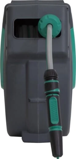 VONROC Automatische Slanghaspel – Incl. 25m Tuinslang, Aansluitslang, Spuitstuk, Koppelingen & Kraanaansluiting -Tuin- En Buitengereedschapswinkels 577x1200 2