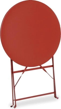 Emilia - Ronde Inklapbare Bistrotafel Ø60cm Van Gepoedercoat Staal – Terra Cotta -Tuin- En Buitengereedschapswinkels 677x1200