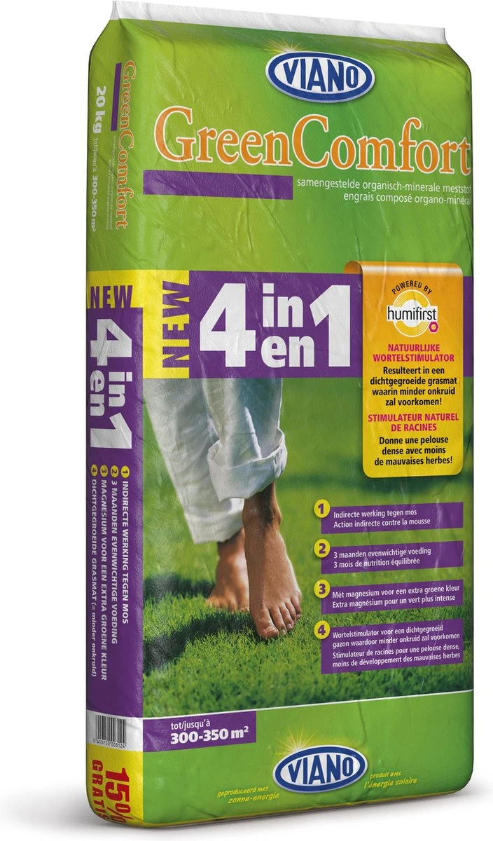 Viano Nieuwe 4-in-1 20kg: Voorkomt Mos En Onkruid In Het Gazon 1 Viano Nieuwe 4-in-1 20kg: Voorkomt Mos En Onkruid In Het Gazon
