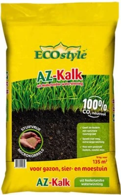 ECOstyle AZ Kalk Micro Korrel – Voor Gazon, Sier- En Moestuin - Corrigeert Zuurgraad Direct En Langdurig - Werkt Tegen Mos - CO2-Neutraal – 30 M² - 2 KG -Tuin- En Buitengereedschapswinkels 745x1200 1