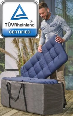 Opbergtas Voor Tuinmeubelkussens - 125 X 40 X 50 Cm (4 – 6 Lounge- Tuinkussens) - Grijs / Antraciet -Tuin- En Buitengereedschapswinkels 754x1200