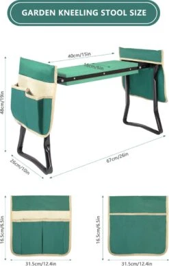 Uten - Kniebankje Tuin - Knie Steun - Tuinkruk Inklapbaar - Kniesteun Tuinieren - Kniekussen - Tot 150 Kg - Groen -Tuin- En Buitengereedschapswinkels 763x1200